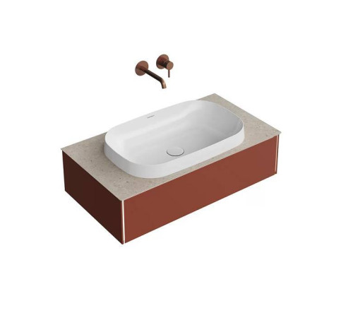 Тумба под раковину подвесная Kerama Marazzi Magica 88.4х48.5х22 см 1 ящик венецианский красный матовый MA.90.1/VR.M