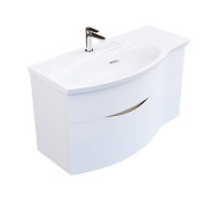 Тумба подвесная с раковиной Kerama Marazzi Riva 100 см левая белый матовый RV.wb.100Lh/RV.100Lh\WHT.M