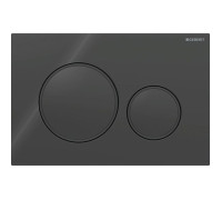 Клавиша смыва Geberit Sigma20 для двойного смыва круглая черный матовый 115.882.DW.1