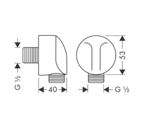 Шланговое подсоединение Hansgrohe FixFit E хром 27454000