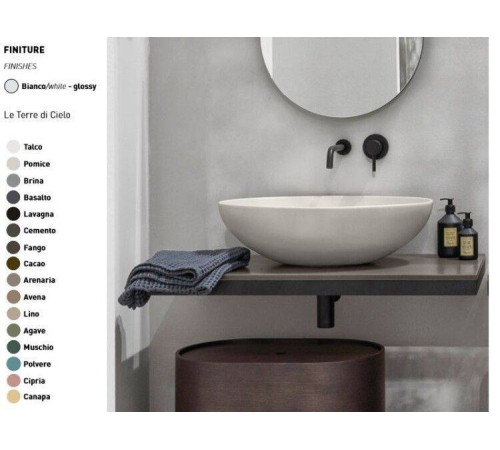 Раковина накладная Ceramica Cielo Era 620x450x180 мм avena BAECO AV