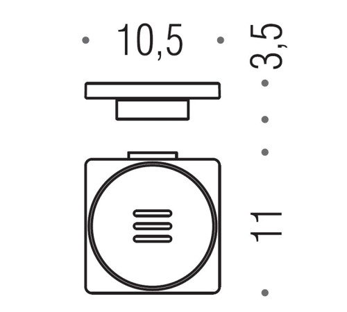 Мыльница подвесная Colombo Design MiniQ черный матовый B5001.NM-RNE