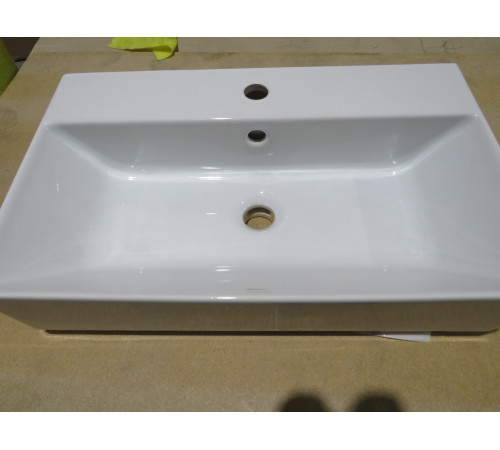 Раковина накладная/подвесная GSI Kube X 600х370 мм с 1 отверстием под смеситель белая 9454111_УЦ