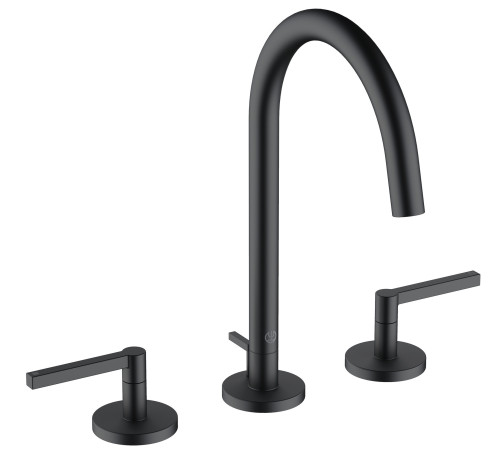 Смеситель для раковины Kludi Nova Fonte Puristic на 3 отверстия комплект черный матовый 201433915