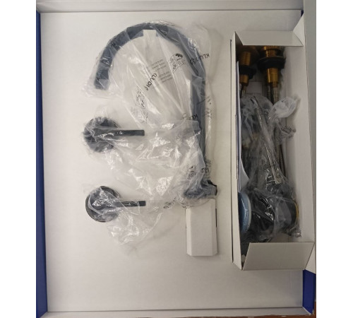 Смеситель для раковины Kludi Nova Fonte Pur на 3 отверстия со сливным гарнитуром 201433915