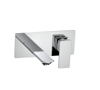 Смеситель для раковины Aquanet Savona настенный на 2 отверстия хром AQM6815CR