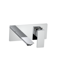 Смеситель для раковины Aquanet Savona настенный на 2 отверстия хром AQM6815CR