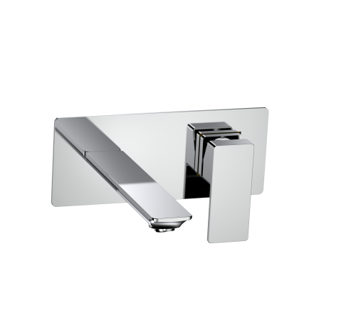 Смеситель для раковины Aquanet Savona настенный на 2 отверстия хром AQM6815CR