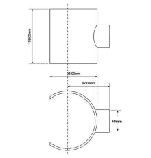 Врезка в канализацию McAlpine 110x50 мм клеевое соединение MRSOB-50