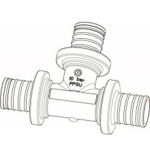 Тройник равнопроходной Elsen Monolit 25-25-25 мм PPSU EFA31252525P