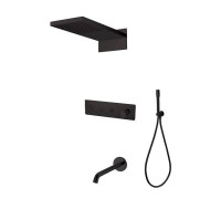 Душевая система встроенная Boheme Fusion 3-позиционная с изливом черный матовый 130-2-B