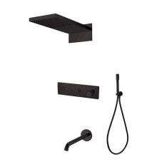 Душевая система встроенная Boheme Fusion 3-позиционная с изливом черный матовый 130-2-B