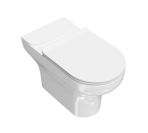 Унитаз-моноблок Kerama Marazzi Buongiorno 36х66 см безободковый белый глянцевый BG.wc.01 / BG.cis.01