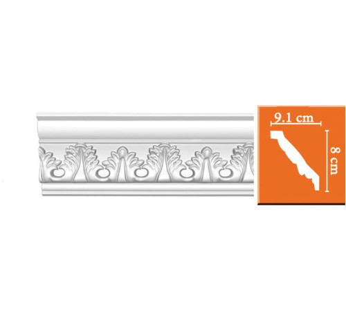 Плинтус потолочный с рисунком DECOMASTER 95854 91х80х2400 мм 95854
