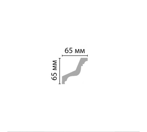 Плинтус потолочный гладкий DECOMASTER 96801 65х65х2400 мм 96801