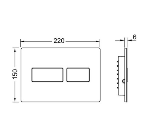 Панель смыва для унитаза TECE TECEsolid двойной смыв белый матовый 9240433
