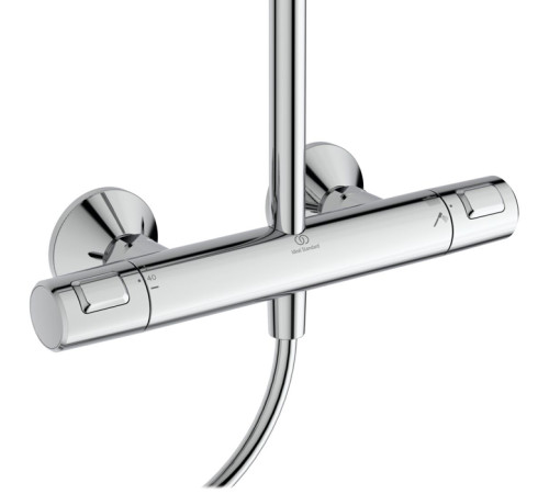 Душевая система Ideal Standard Ceratherm T25 с термостатом и верхним душем 250 мм хром A7627AA