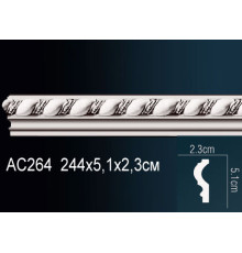 Молдинг для стен Perfect AC264 из полиуретана 2000х25х13 мм AC264