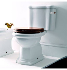 Унитаз-моноблок Kerasan Retro 72х38.5 см слив в пол ручка справа белый/бронза 107101/760393/101201/756993