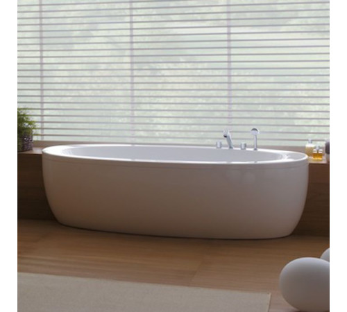 Ванна отдельностоящая Laufen Il Bagno Alessi One 203x102x46 см с каркасом и панелью белый 2.4197.0.000.000.1