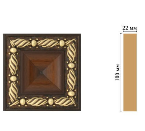Вставка декоративная DECOMASTER D207 100x100x22 мм D207-51