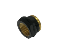 Переходник Schlosser 3/4 НР х 1/2 ВР с уплотнителем черный матовый 603000071 RAL 9005 matt