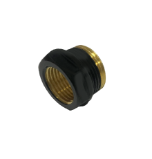 Переходник Schlosser 3/4 НР х 1/2 ВР с уплотнителем черный матовый 603000071 RAL 9005 matt
