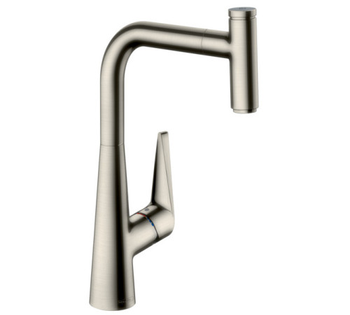 Смеситель для кухни hansgrohe Talis Select M51 288 мм выдвижной излив сталь 72826800
