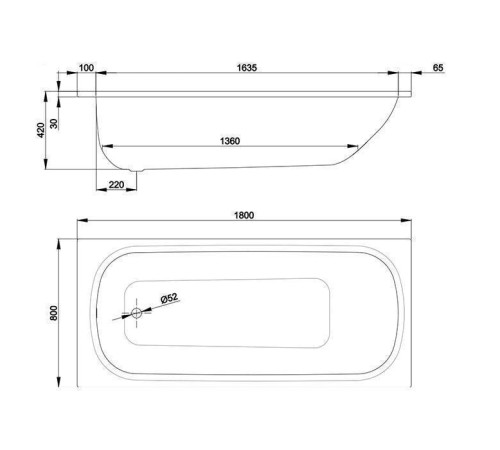 Ванна стальная Bette Form 180х80х42 см антишум Антислип Sense 2950-000 AD AS