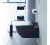 Унитаз подвесной Duravit Happy D.2 Plus Rimless 36.5x54 см антрацит матовый 2222098900