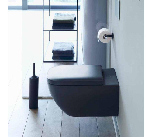 Унитаз подвесной Duravit Happy D.2 Plus Rimless 36.5x54 см антрацит матовый 2222098900