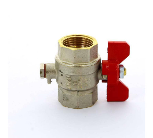 Кран шаровой Tiemme ВВ 1 дюйм с отверстием для термометра 2980008