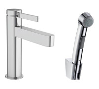 Смеситель для раковины hansgrohe Finoris 110 однорычажный с гигиеническим душем хром 76210000