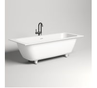 Ванна встраиваемая на ножках Salini Orlanda Axis 180х80х60 см UpDown S-Stone белый матовый 103322M