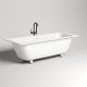 Ванна встраиваемая на ножках Salini Orlanda Axis 180х80х60 см UpDown S-Stone белый матовый 103322M