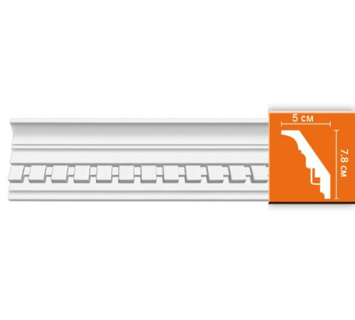 Плинтус потолочный DECOMASTER DT-22 с рисунком 78х50х2400 мм DT-22
