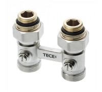 Узел запорно-присоединительный TECE для нижнего подключения радиаторов прямой 3/4 Ek x 1/2 AG 8740437