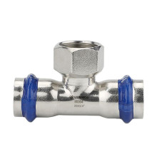 Тройник раструбный Varmega Inox Press с внутренней резьбой 35х1/2х35 мм VM720350435