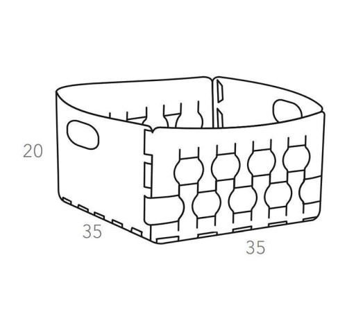Корзинка ADJ Dubai 35x35x20 см черный/серый 2045.01/03