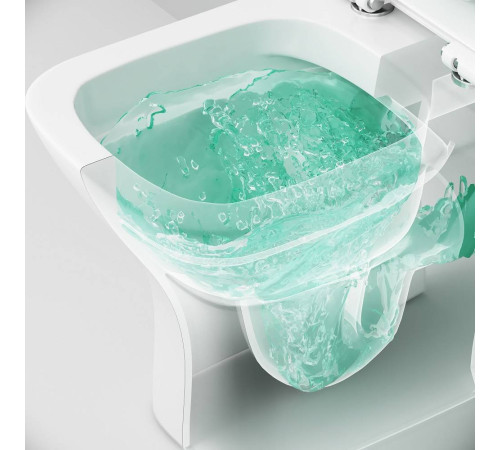 Унитаз-компакт AM.PM Gem безободковый с сиденьем микролифт C908601SC