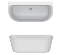 Ванна акриловая пристенная AQUAMET AQM3506MW 1680х820х600 мм белый матовый AQM3506MW