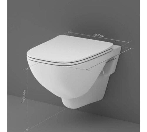 Унитаз подвесной AM.PM X-Joy FlashClean с сиденьем микролифт C851701SC