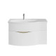Тумба подвесная с раковиной Kerama Marazzi Riva 100 см левая белый матовый RV.wb.100Lh/RV.100Lh\WHT.M