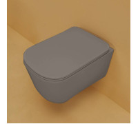 Унитаз подвесной Kerasan Tribeca 54х35 см безободковый серый матовый Ferro matt 511489