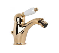 Смеситель для биде Gattoni Orta с низким изливом и донным клапаном золото 24кт 2756/27D0 OLD