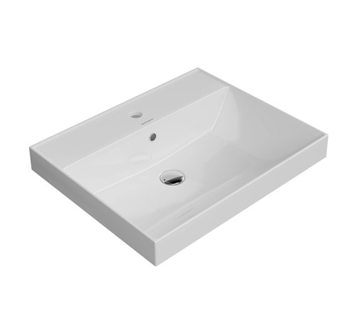 Раковина подвесная Kerama Marazzi Cubo 60х48.5 см белый глянцевый CU.wb.60