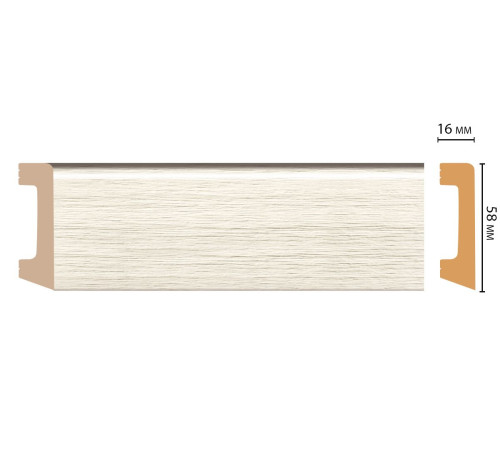 Плинтус напольный Decomaster D234-70 DM 58х16х2400 мм D234-70 DM