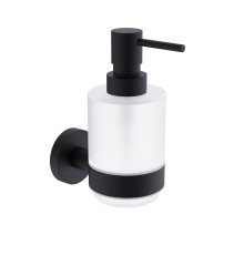 Диспенсер для жидкого мыла Trento 200 мл латунь матовое стекло черный матовый AQM7213MB