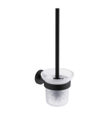 Ершик для туалета настенный Trento матовое стекло черный матовый AQM7214MB