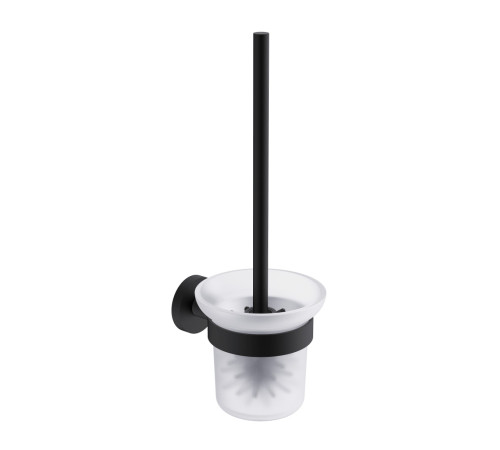 Ершик для туалета настенный Trento матовое стекло черный матовый AQM7214MB